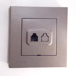 کلید و پریز خیام الکتریک مدل آرام (زغالی)