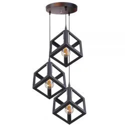 آویز مدرن طرح مکعب مشکی