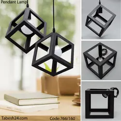 آویز مدرن طرح مکعب مشکی