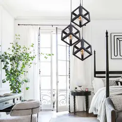 آویز مدرن طرح مکعب مشکی