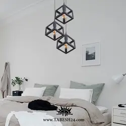 آویز مدرن طرح مکعب مشکی