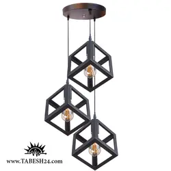 آویز مدرن طرح مکعب مشکی