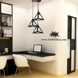 آویز مدرن سه شعله هرمی مشکی