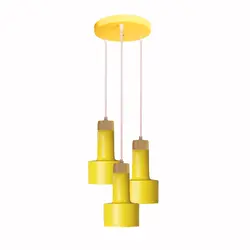 چراغ آویز استوانه فلزی زرد مدل 7068/130