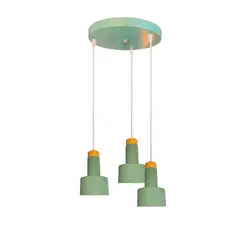 آویز فلزی سه شعله سبز مدل 7068/130/3