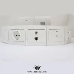 کلید و پریز خیام الکتریک مدل پارادایس(سفید)