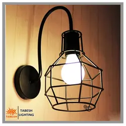 چراغ دیواری طرح قفس کد W403
