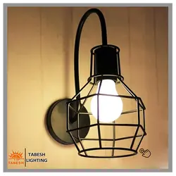چراغ دیواری طرح قفس کد W403