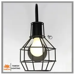 چراغ دیواری طرح قفس کد W403