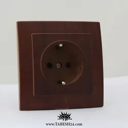 کلید و پریز خیام الکتریک مدل پرشین طرح چوب