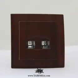 کلید و پریز خیام الکتریک مدل پرشین طرح چوب