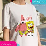 تی شرت باب اسفنجی سفید
