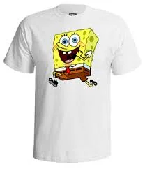 تی شرت باب اسفنجی سفید