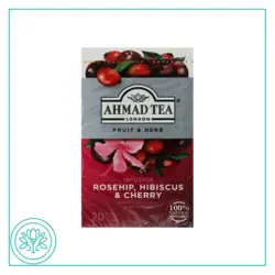 چای کیسه ای احمد با طعم زغال اخته و گیلاس بسته 20 عددی