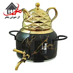 کتری و قوری _ مدل 1022 ماربل طلایی | از شوش بخر (تهران)