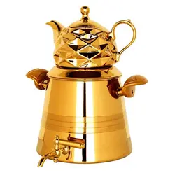 کتری قوری - مدل هرمی طلایی 4 لیتر