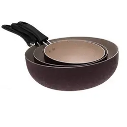 ماهیتابه گرانیتی تک دسته 3 تایی کوچک