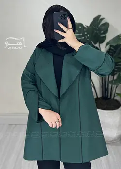 مانتو کتان لمه سبز مغزی دوزی کد 723