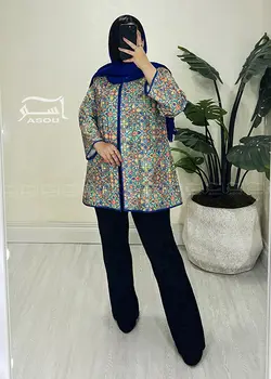 مانتو کوک دوزی سبز کد 725
