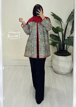 مانتو کوک دوزی سبز کد 725