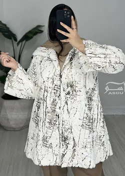 پالتو خز پتینه سفید کد 740