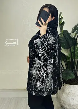 پالتو خز پتینه مشکی کد 744