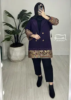 پالتو فوتر طرحدار بنفش کد 751