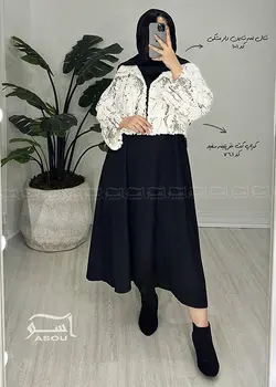 کراپ کت خز پتینه سفید کد 761