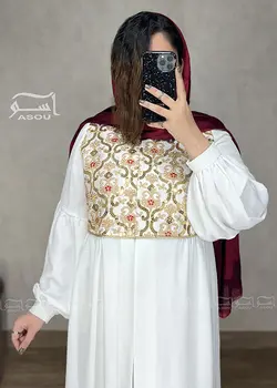 مانتو سوزندوزی سفید مغزی دوزی کد 652