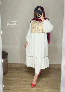 مانتو سوزندوزی سفید مغزی دوزی کد 652