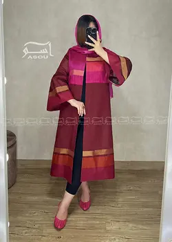 مانتو ارگانزا هندی قرمز کد 612