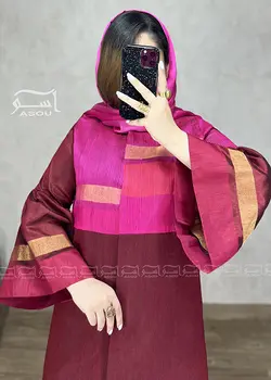 مانتو ارگانزا هندی قرمز کد 612