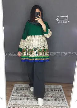 مانتو ارگانزا هندی کوتاه کد 418