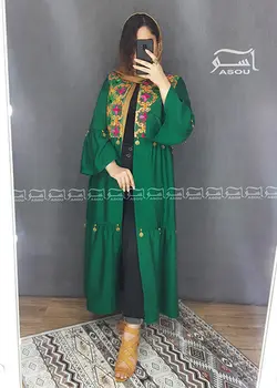 مانتو سوزن دوزی هندی سبز کد 412