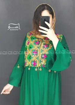 مانتو سوزن دوزی هندی سبز کد 412