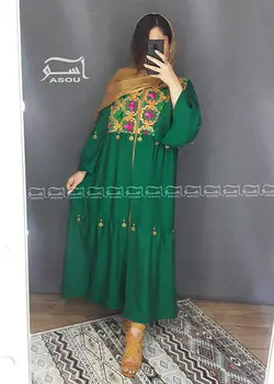 مانتو سوزن دوزی هندی سبز کد 412