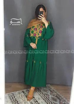 مانتو سوزن دوزی هندی سبز کد 412