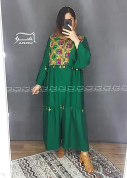 مانتو سوزن دوزی هندی سبز کد 412