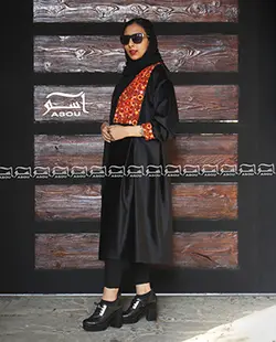 مانتو مخمل سوزن دوزی کد 363