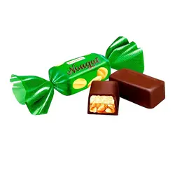 شکلات نوگات nougat روشن سبز با کارامل و مغز بادام زمینی بسته 1 کیلویی