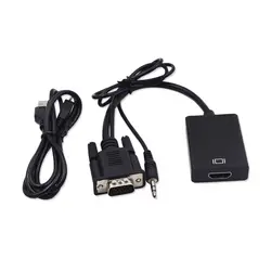 کابل تبدیل VGA به HDMI آداپتور دار با صدا
