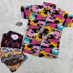 پیراهن نخی هاوایی کد: 4465