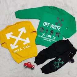 بلوز شلوار پسرانه آف وایت ایلیا کد: 4601