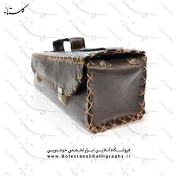 کیف ابزار خوشنویسی چرم مصنوعی دست دوز