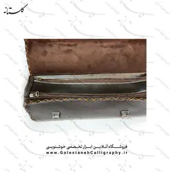 کیف ابزار خوشنویسی چرم مصنوعی دست دوز