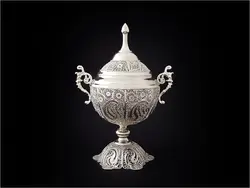 گز خوری دسته دار ملیله کاری - گزخوری ملیله کاری اصفهان