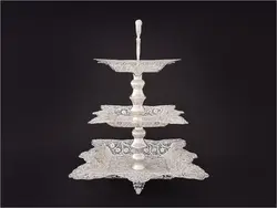 شیرینی خوری 3 طبقه ملیله کاری | شیرینی خوری سه طبقه ملیله