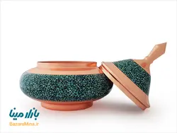 شکلات خوری بزرگ فیروزه کوبی بشقاب پرنده آقاجانی