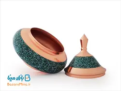 شکلات خوری بزرگ فیروزه کوبی بشقاب پرنده آقاجانی