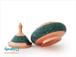 شکلات خوری بزرگ فیروزه کوبی بشقاب پرنده آقاجانی